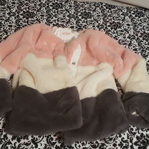 Girls XS Cat & Jack fuzzy jacket